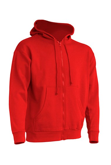 FELPA CAPPUCCIO ZIP UNISEX ( JHK T-SHIRT ) rosso
